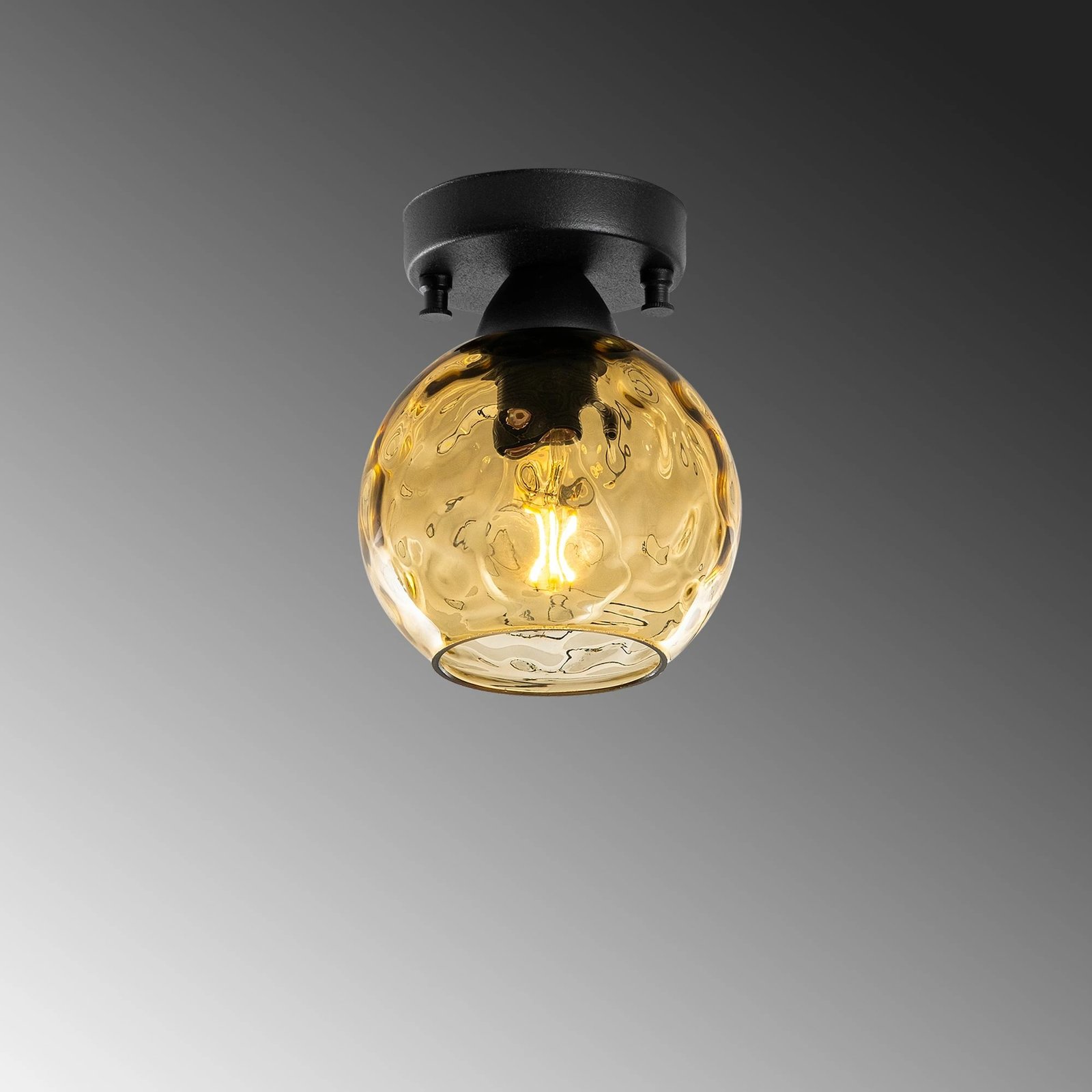 Llambë tavani Opviq Benek, e verdhë dhe e zezë, 15x15x18cm