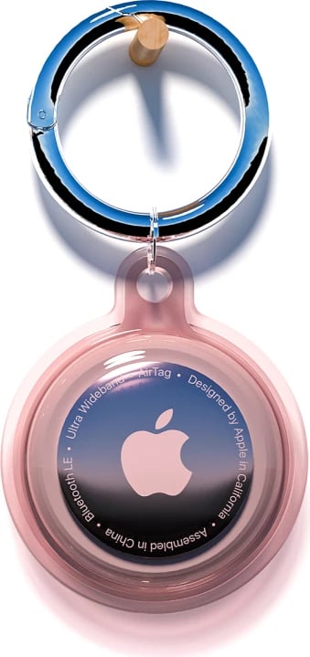 Mbështjellës Hurtel për Apple AirTag, WAT-05-0Y6S, TPU, Rozë, me karabiner