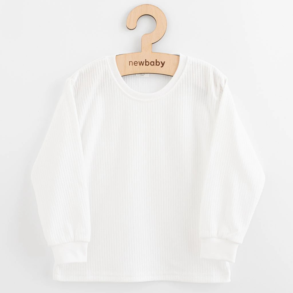 Bluzë pambuku me mëngë të gjata, NEW BABY, Kindergarten, 116 (5-6 vjet), e bardhë