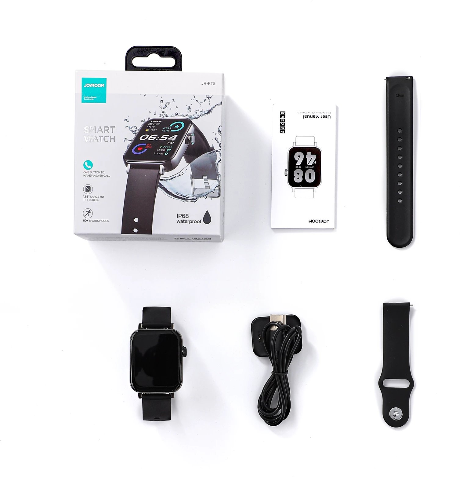 Smartwatch Joyroom Fit-Life JR-FT5, 1.83", Bluetooth 5.3, IP68, i zi