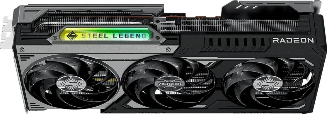 Kartë grafike ASRock AMD Radeon RX 9070 XT Steel Legend Dark, 16 GB, e zezë