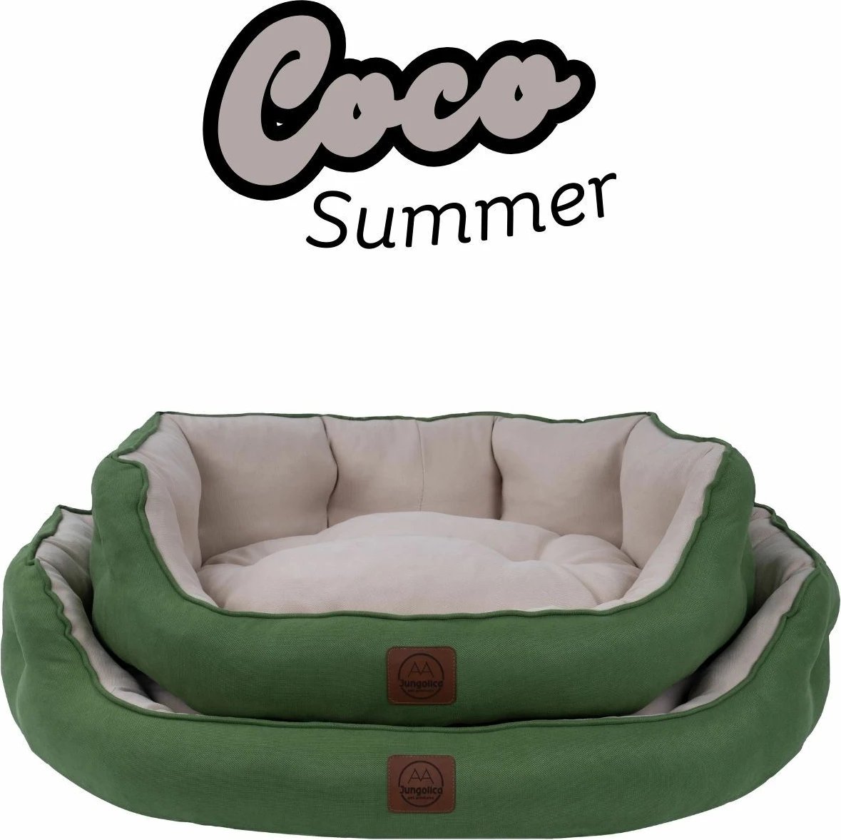 Shtrat për kafshë Coco Summer, i gjelbër, Paws & Whiskers, madhësia M