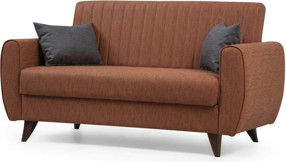 Divan 2-ulësesh që shndërrohet në shtrat, Atelier del Sofa, ngjyrë e kuqe qeramike (Tile Red)