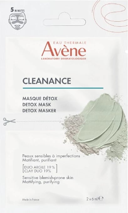 Maskë për fytyrë unisex Avène Cleanance Detox 2 x 6ml