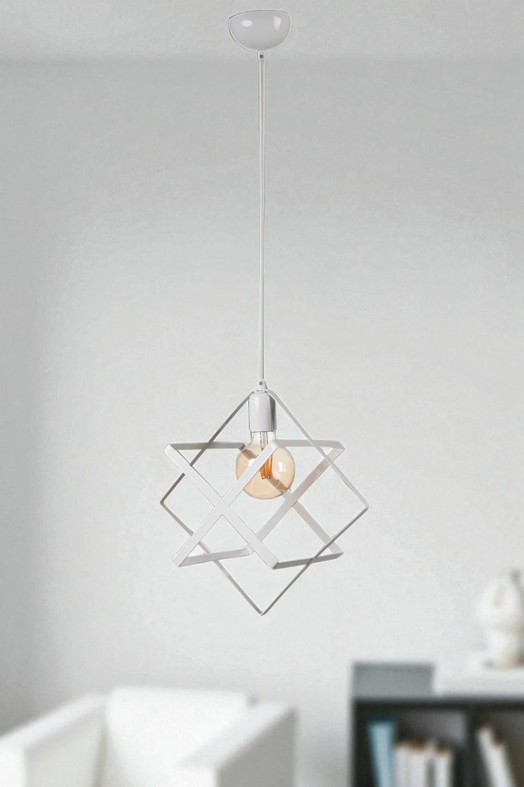 Llambë tavani Opviq, 9034-5, metalike, e bardhë