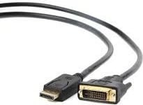 Kabllo Gembird CC-DPM-DVIM-6 DisplayPort (M) në DVI-D (24+1), 1.8m, e zezë