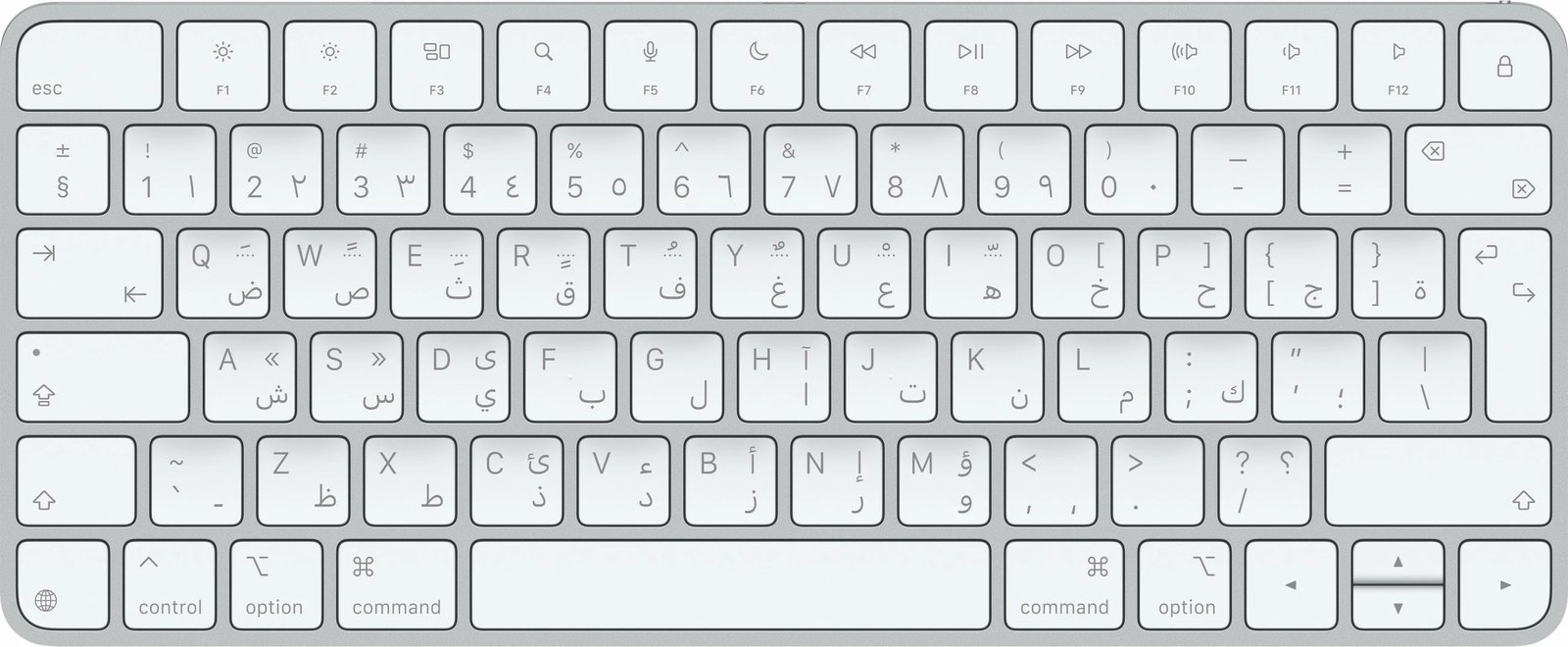 Tastierë Apple Magic Keyboard, USB Type-C + Bluetooth, QWERTY Arabisht, e bardhë