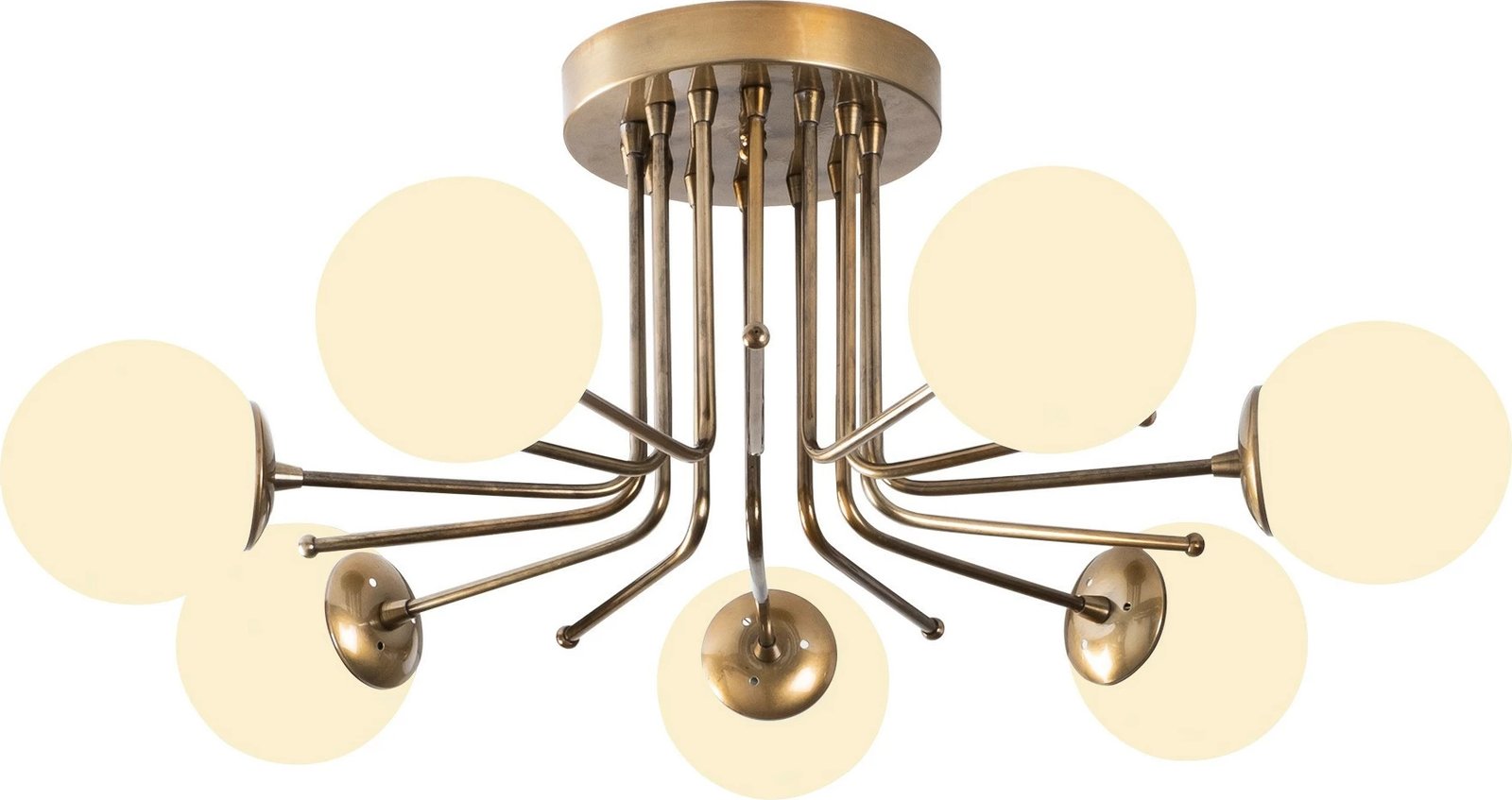 Llambë tavani Opviq Daisy, ngjyrë ari dhe e bardhë, 90x90x35cm