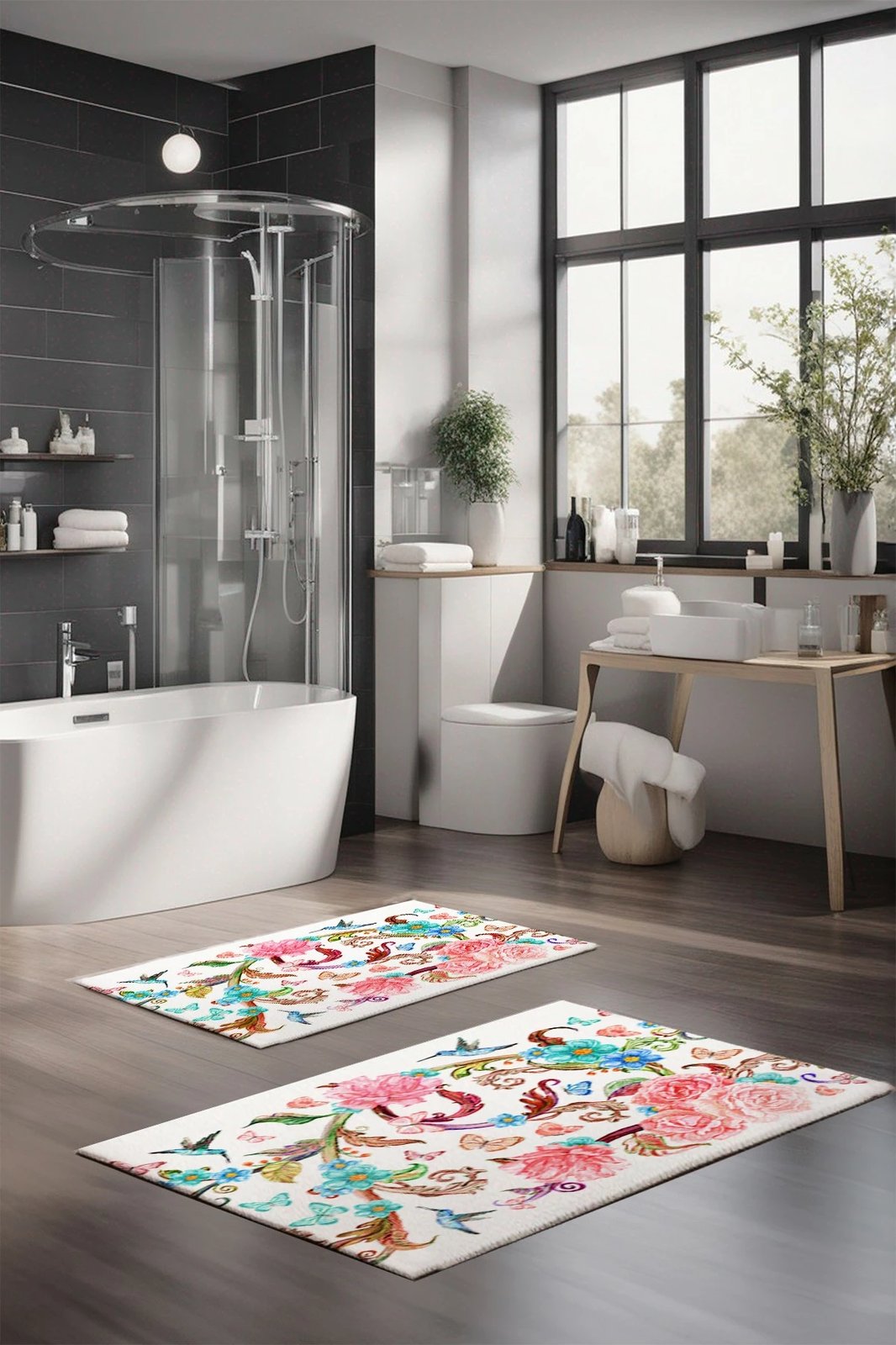 Set tapetash për banjo, 2 copë, shumëngjyrëshe, Mijolnir CT-5210