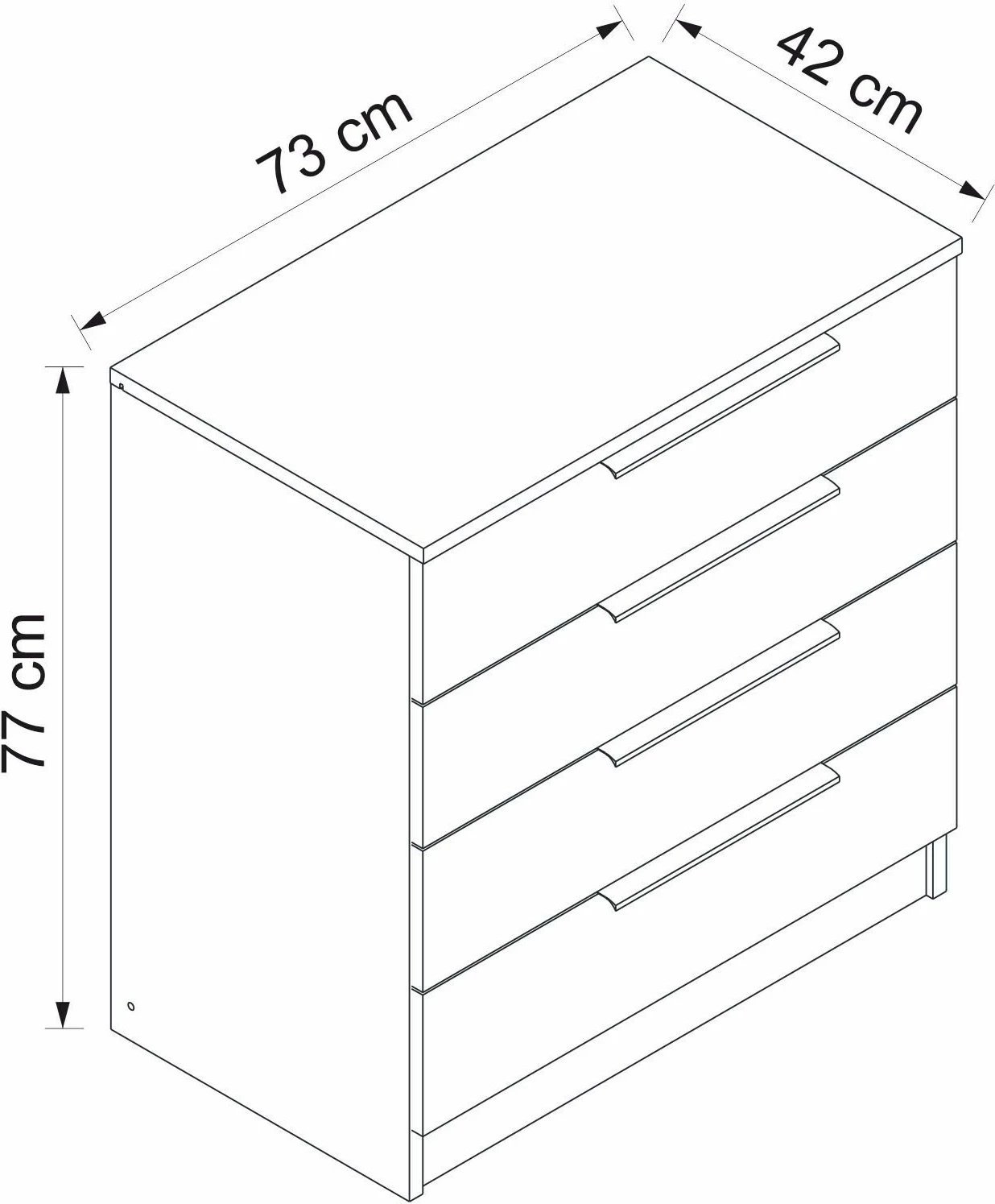 Komodë Hanah Home, Kale Plus - 7913, ngjyrë arre