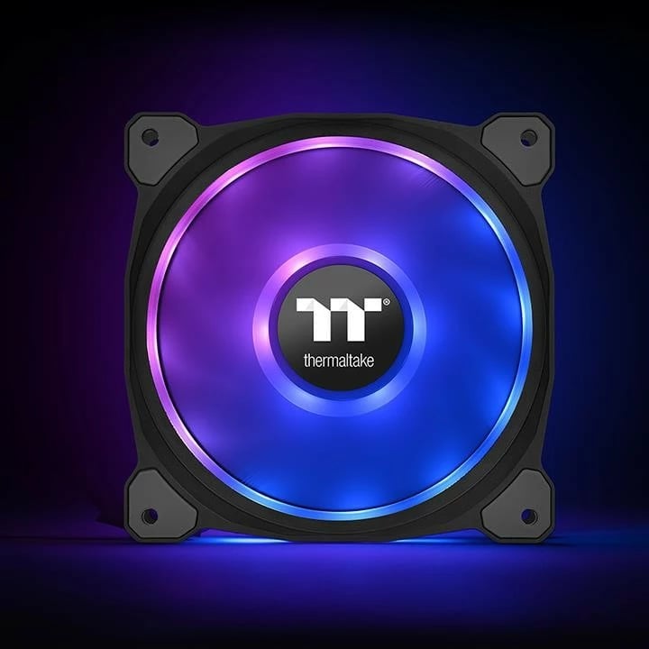 Ventilatorë RGB Thermaltake Riing Duo 12, 3 copë, 120mm, i zi