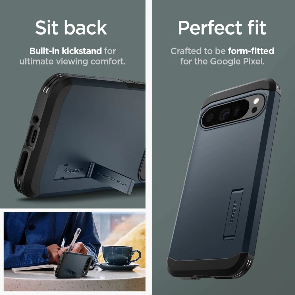 Mbështjellës Spigen Tough Armor për Google Pixel 9 Pro XL, graphite
