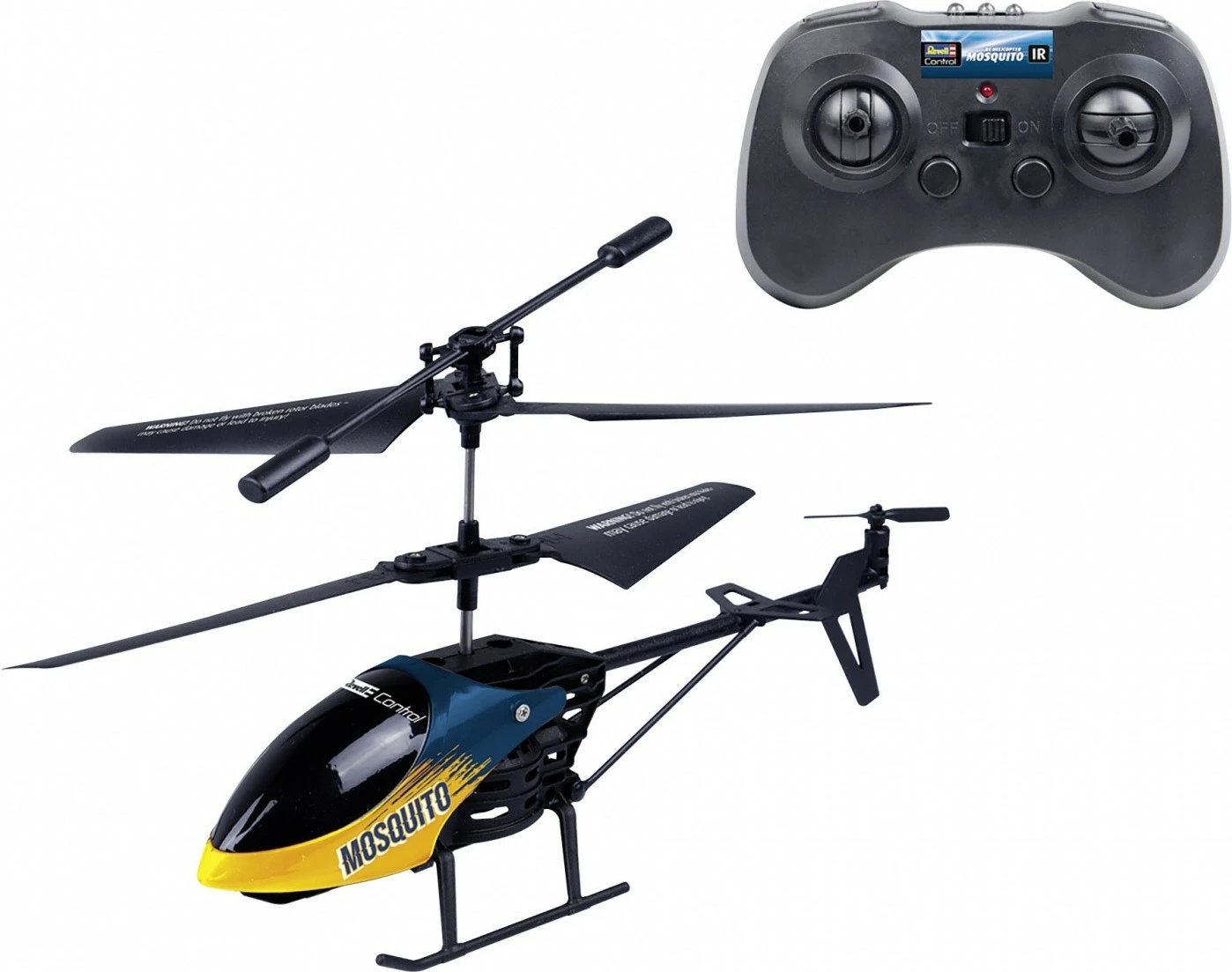Helikopter me telekomandë Revell RC Mosquito, plastikë, i zi/kaltër/verdhe