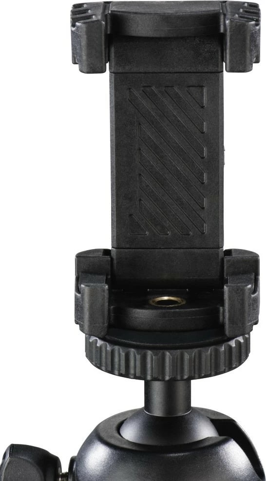 Tripod mini 3-në-1 Hama FlexPro 27 cm, MPN 4605, kokë sferike, montim 1/4", për celular dhe GoPro, e zezë