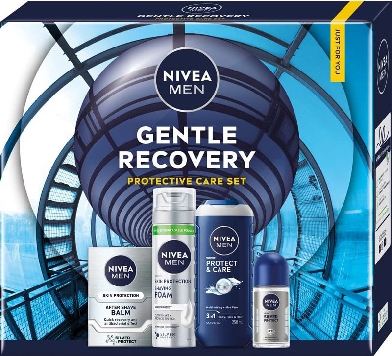 Set kozmetikash për meshkuj Nivea Gentle Recovery, 4 copë