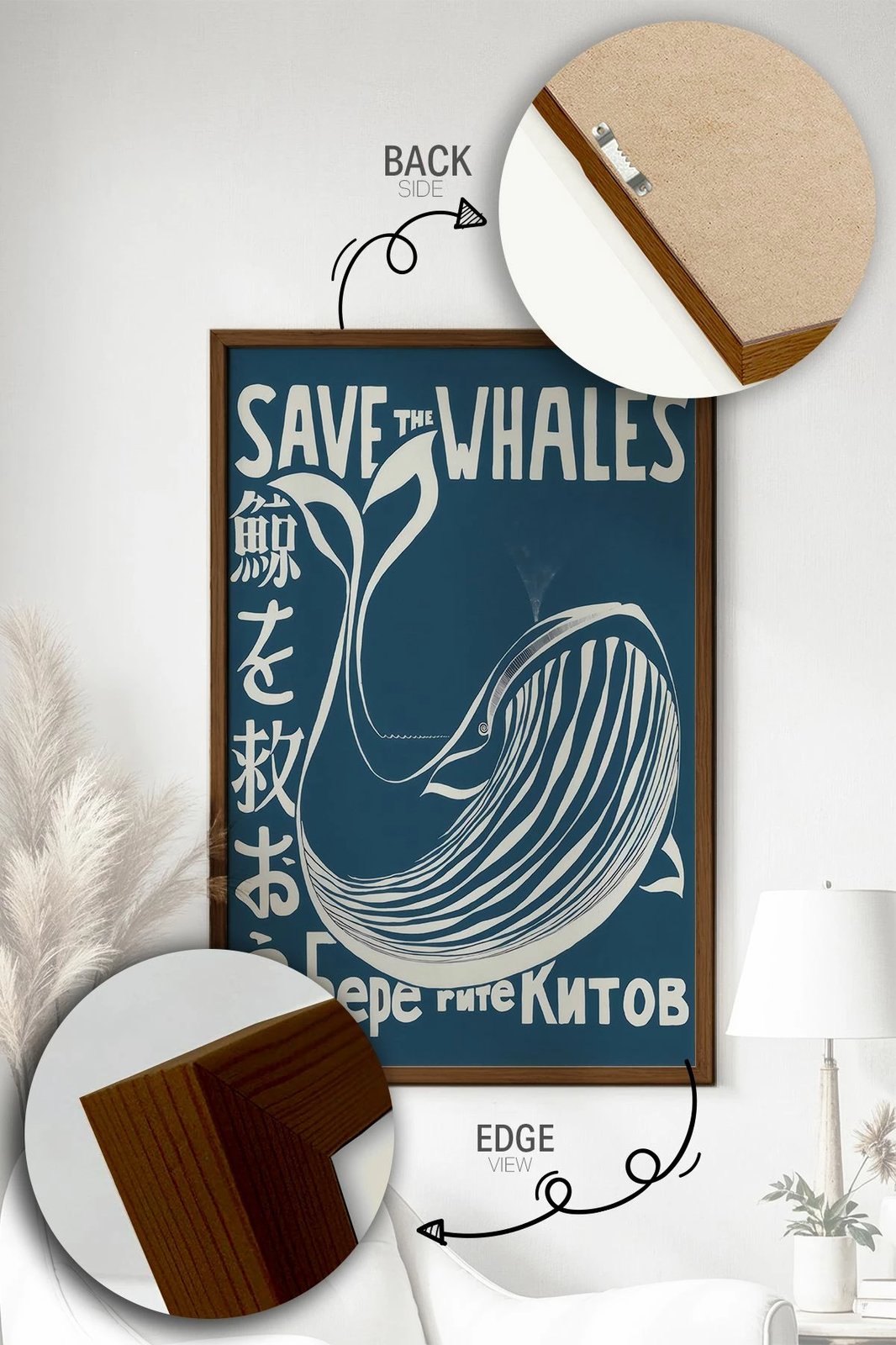 Pikturë dekorative me kornizë, Wallity, Lmnmdlkahve30, shumëngjyrëshe, 33x48cm