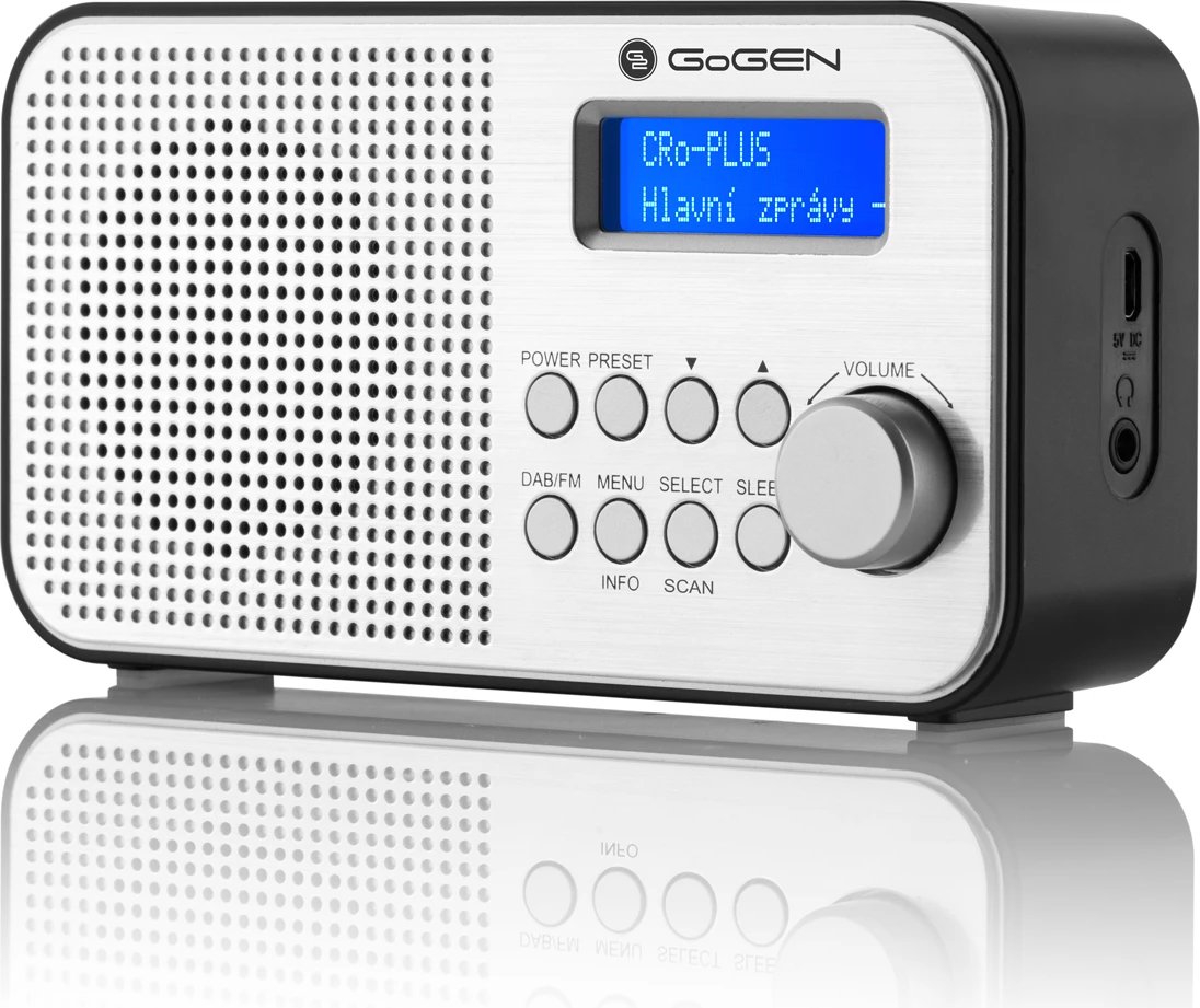 Radio e Portative me FM/DAB+ LCD dhe Alarm GOGEN GOGDAB300N