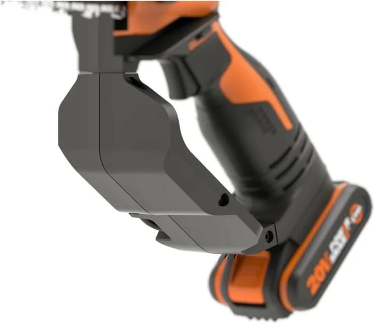 Sharrë zinxhir kompakte pa kabllo Worx WG324E 20V, zezë/portokalli, me bateri dhe karikues