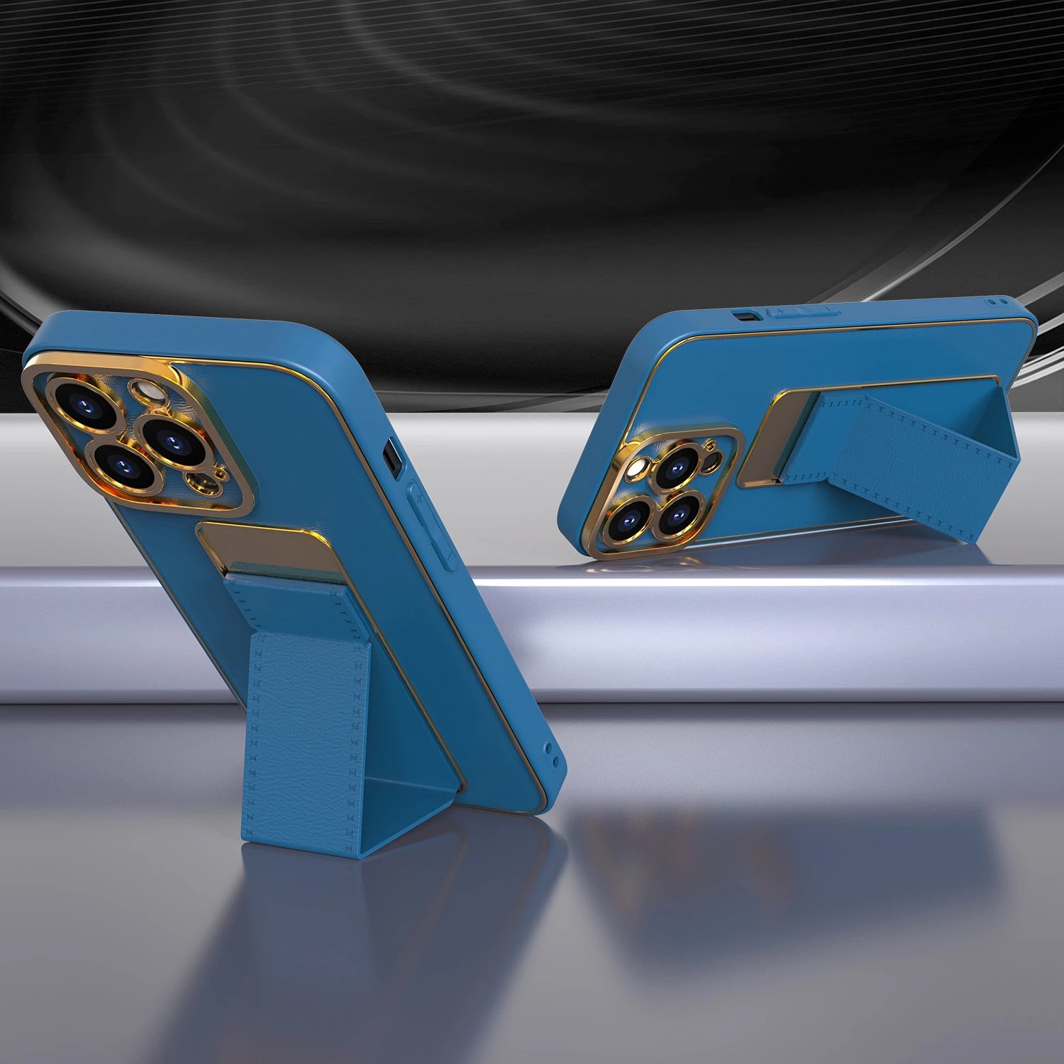 Mbështjellës Hurtel New Kickstand Case për iPhone 12 Pro, me qëndrim, rozë