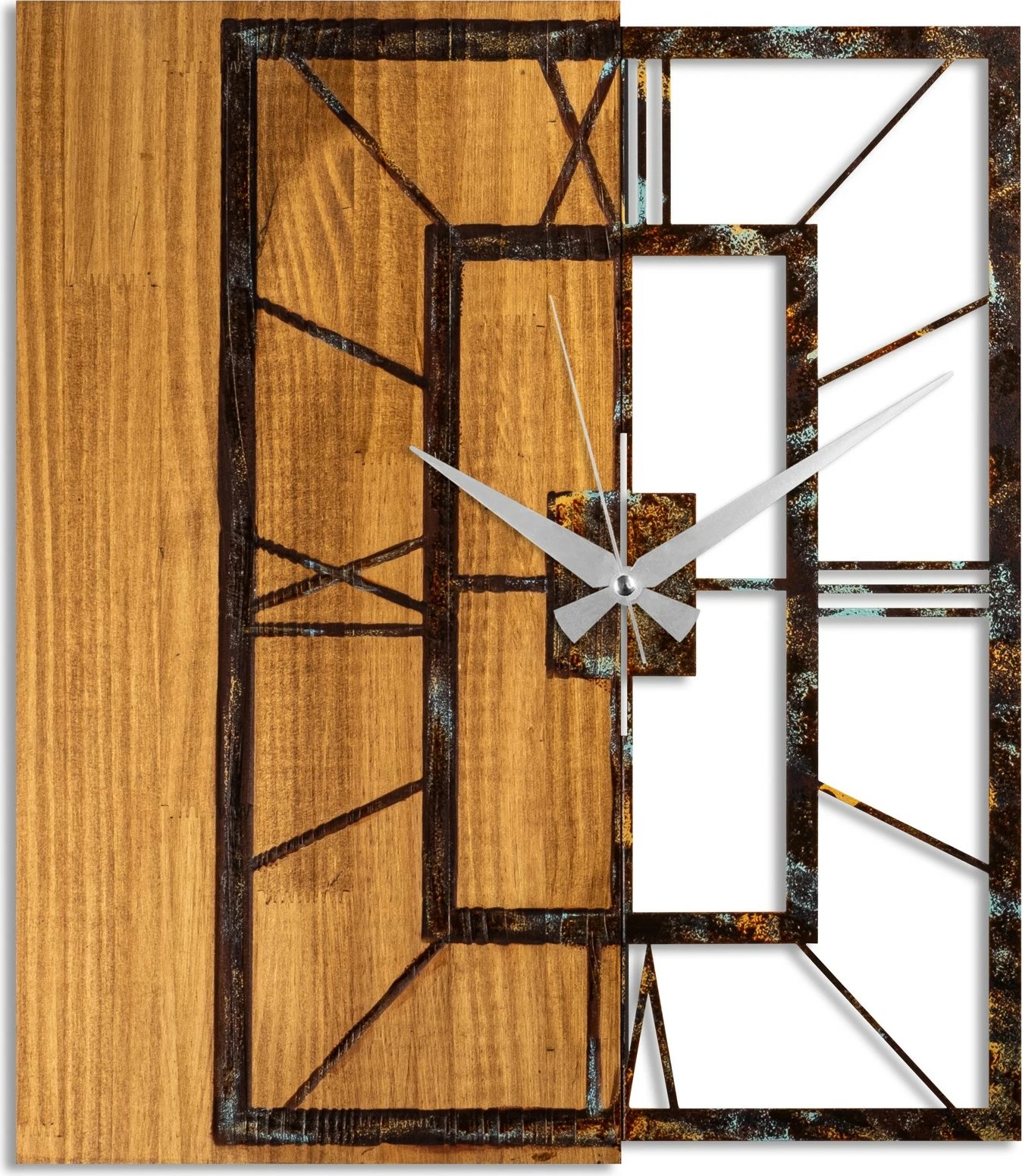 Orë muri dekorative prej druri, Wallity, ngjyrë arre, 37-A, 49x58cm