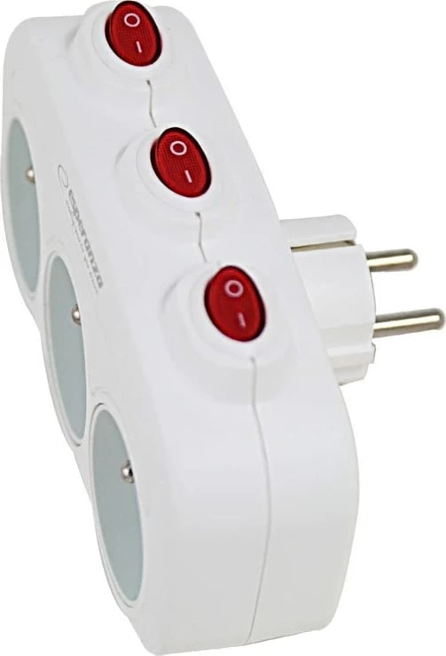 Shpërndarës elektrik Esperanza ELK307W, 3 dalje, me çelësa, Bardhë
