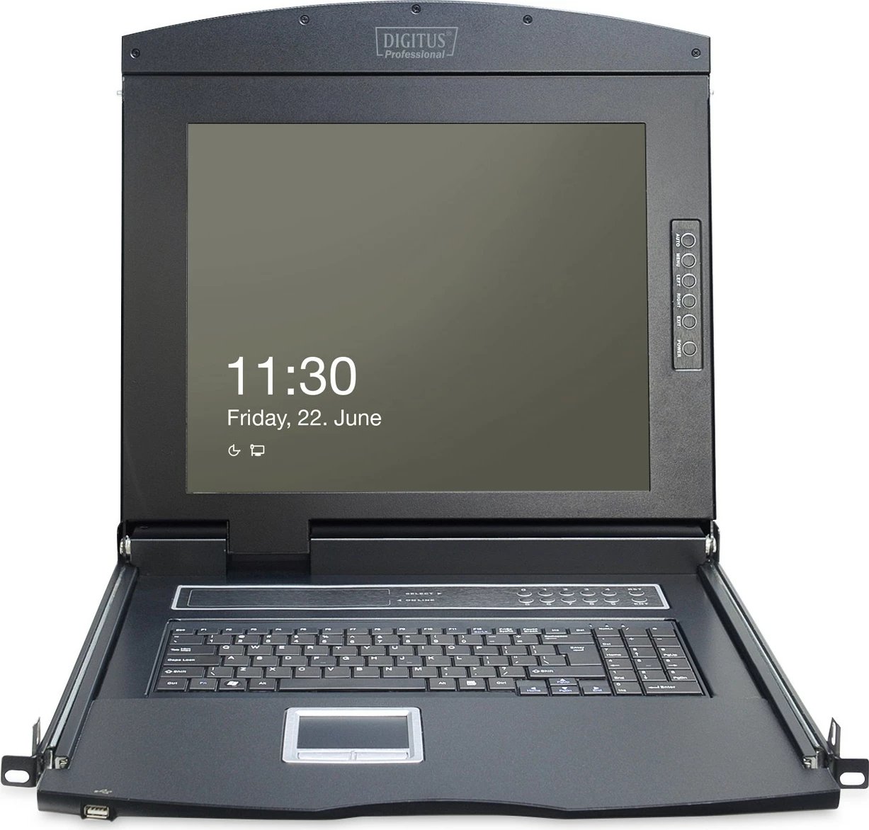 Konsole rackmount Digitus 17 inç TFT, pa tastierë, pa KVM, e zezë