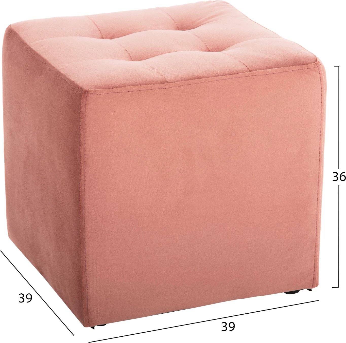 Karrige për bar PUNK, ngjyrë rozë e zbehtë, FH264.12, 39x39x36 cm