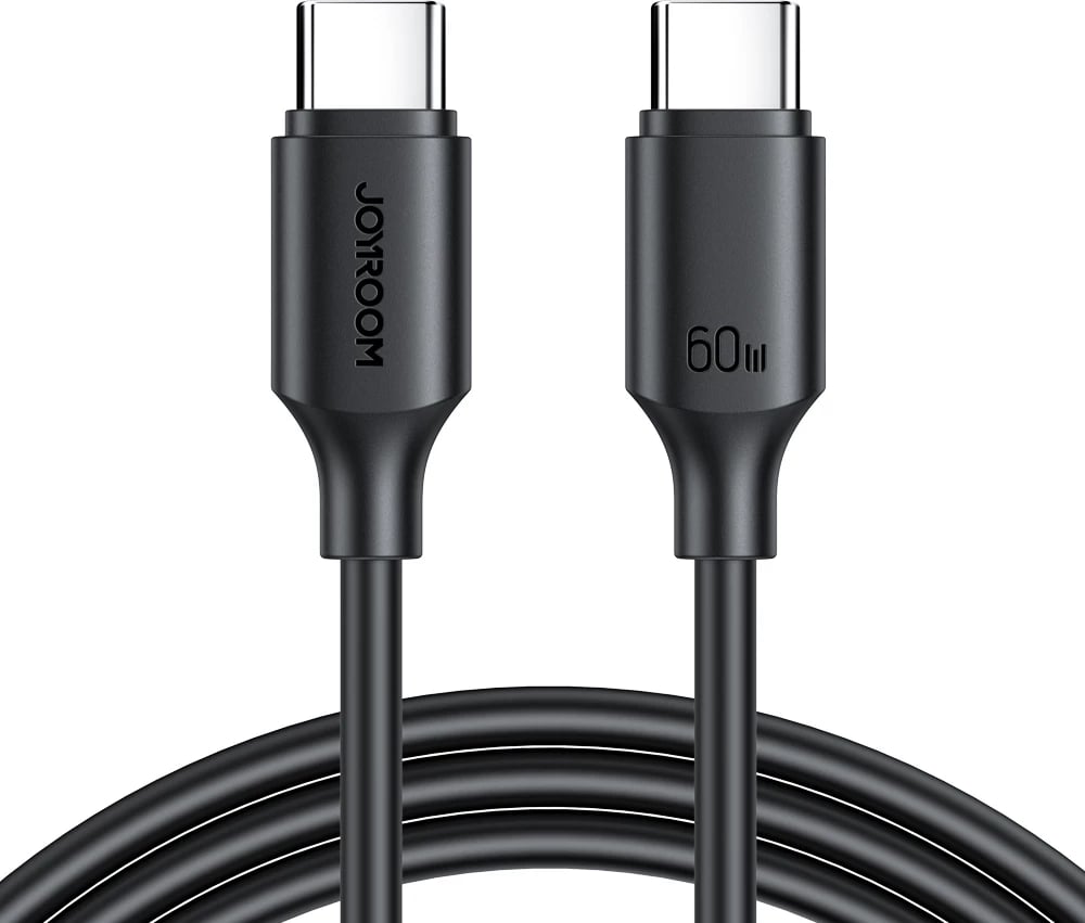 Kabllo USB-C në USB-C Joyroom Long-Lasting Series A9 S-CC060A9 60W 3A 1m, e zezë