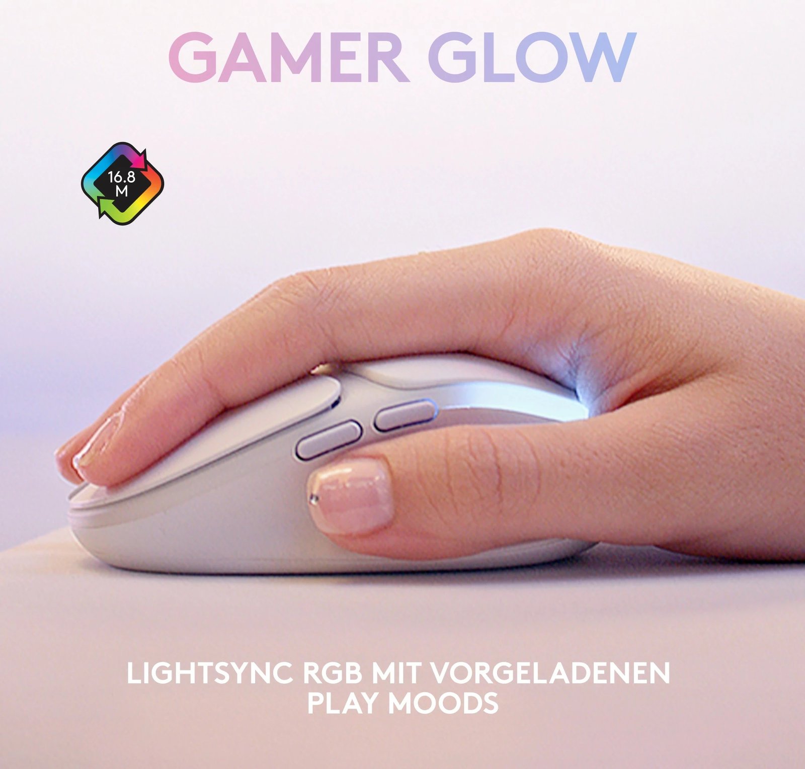 Maus Logitech G705 wireless gaming off white