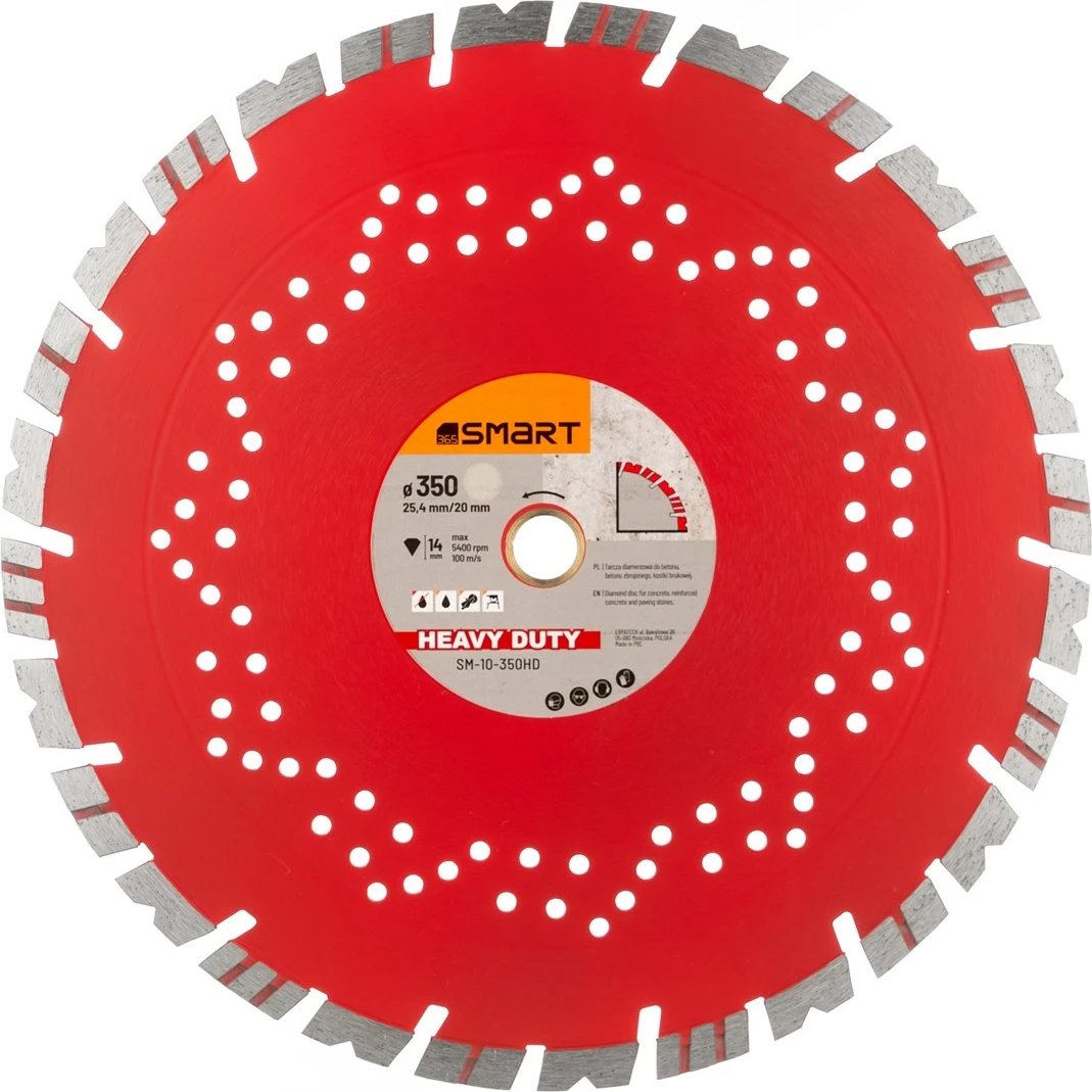 Disk prerës diamant Heavy Duty BOSCH SM-10-350HD, 350x25.4mm, i kuq