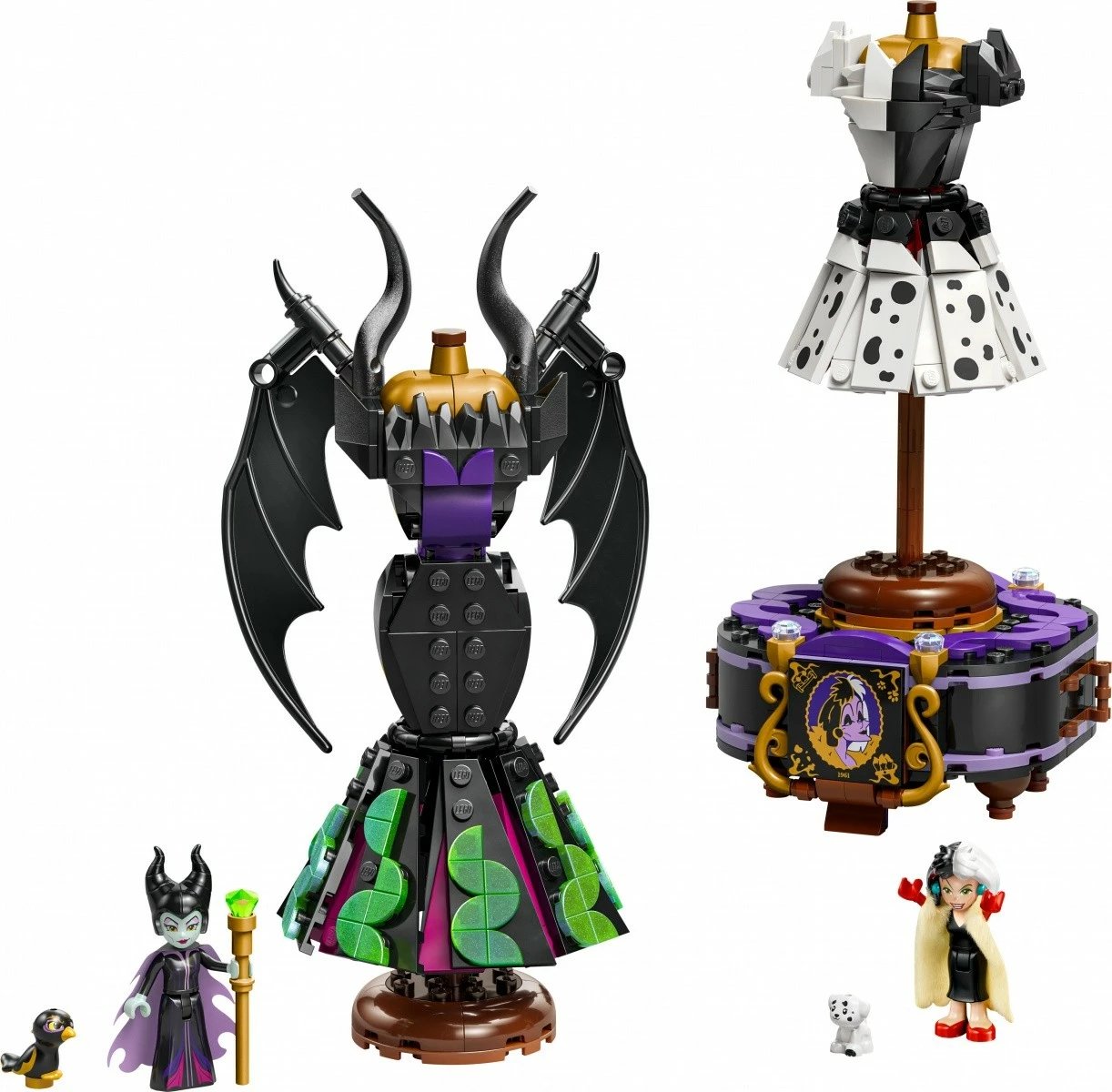 Set LEGO Disney 43262, Fustanet e Maleficent dhe Cruella De Vil, 524 pjesë