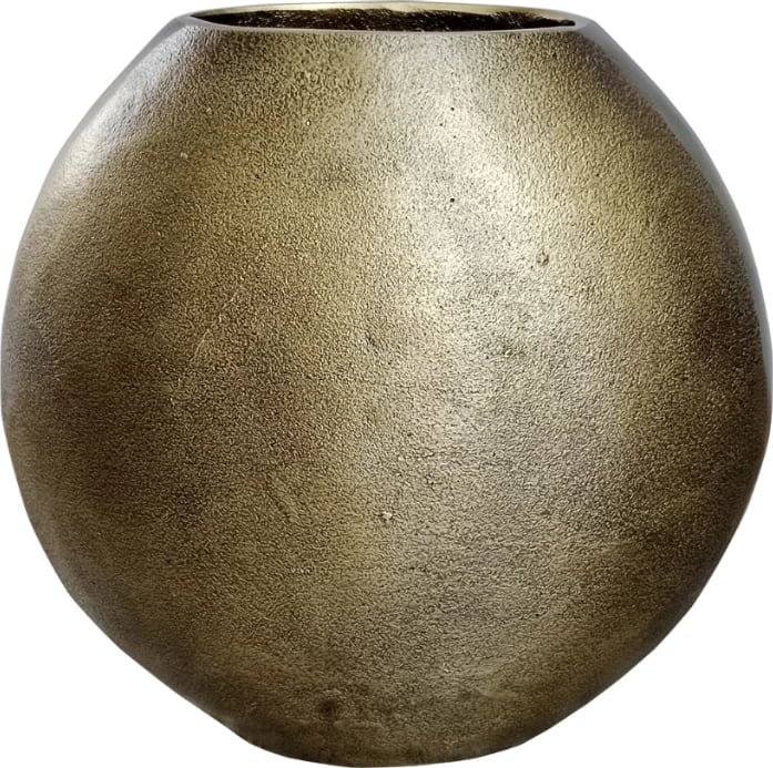 Vazo TEMICE, alumin, ngjyrë ari antik, 30x12x30 cm