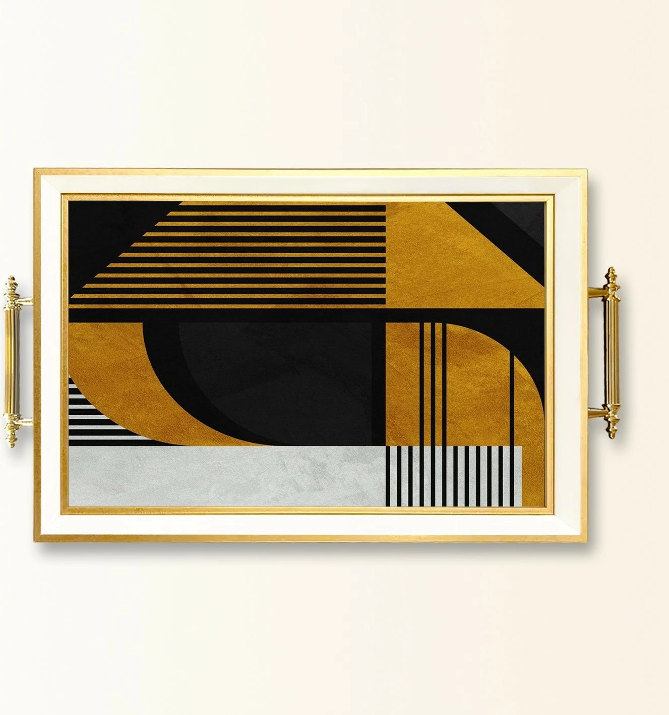 Tabaka xhami Aberto Design, shumëngjyrëshe, TPB9936, 50x29x3.5 cm