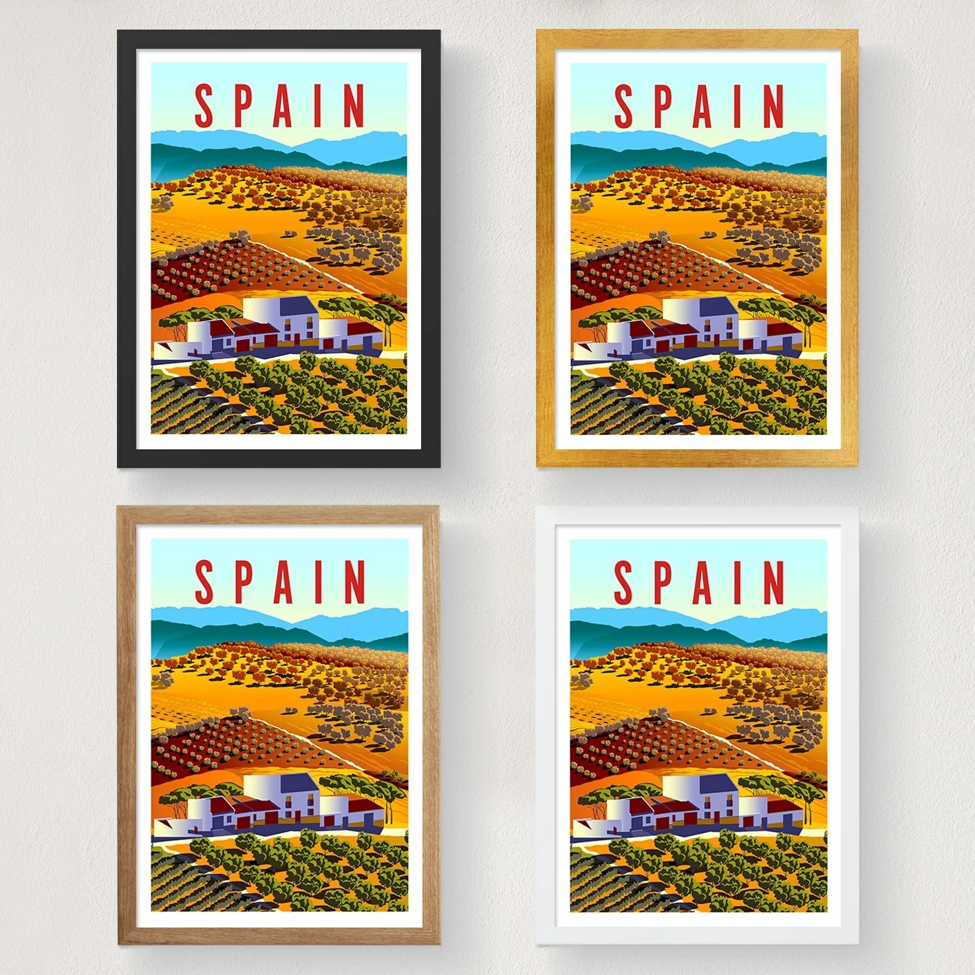 Poster A3, Spanjë - 2000, shumëngjyrësh