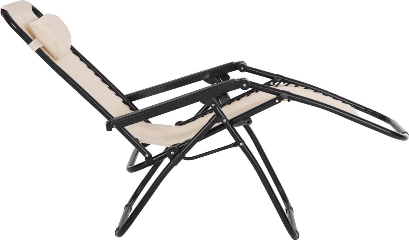 Karrige relaksuese shoqëruese FH5095.12, tekstilene bezhë-metal i zi, 67x145x110H cm., set prej 2 copash