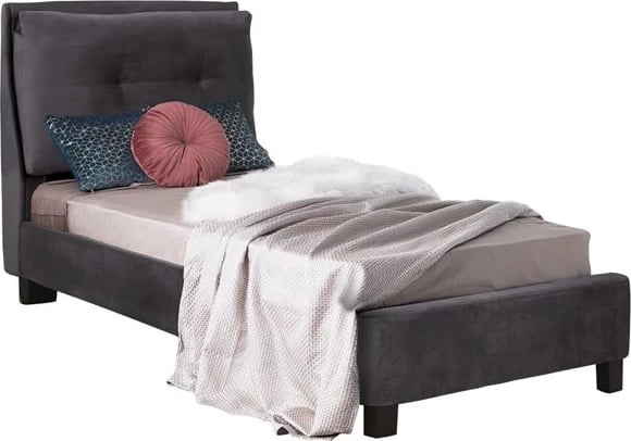 Shtrat Riley FH561.01, 90x200cm, me pëlhurë kadife Gri