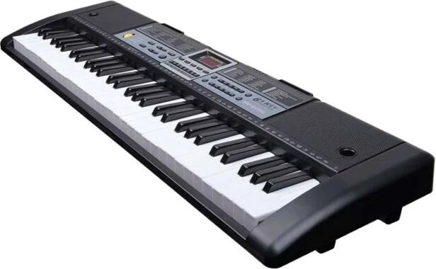 Tastierë muzikore MQ 6136L me mikrofon, 61 taste, e zezë, për fëmijë