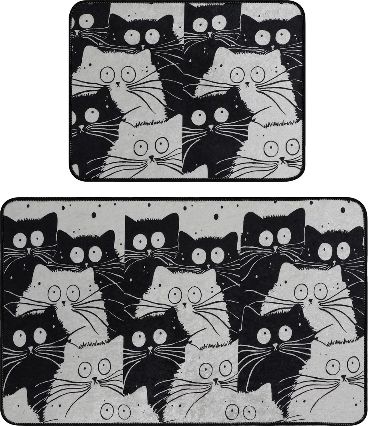 Set tapetash për banjo (2 copë), Mijölnir, me mace të bardha