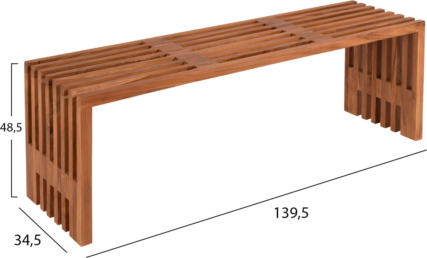 Stol NYA FH9829 dru tik 139,5x34,5x48,5H cm
