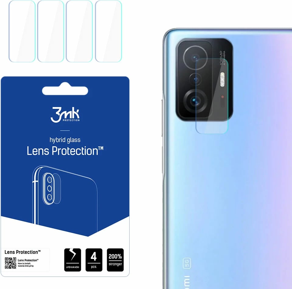 Mbështjellës kamerë 3mk Protection Lens Protection për Xiaomi 11T Pro, 4 copë