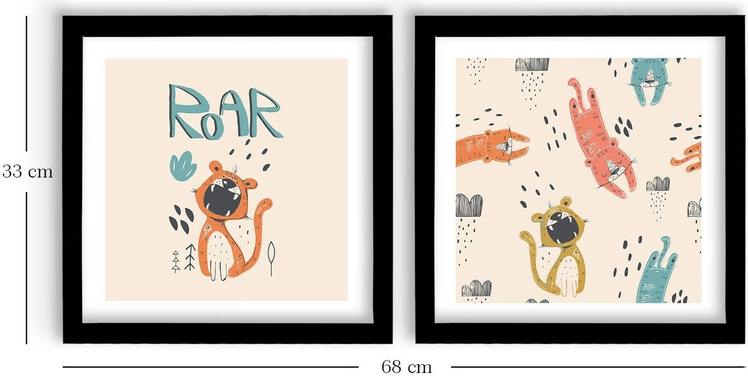 Pikturë dekorative me kornizë MDF (2 copë), Wallity, 2P3333SCT-005