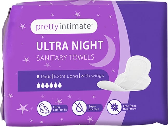 Pretty Intimate Ultra Night 8 Sanitary Towels