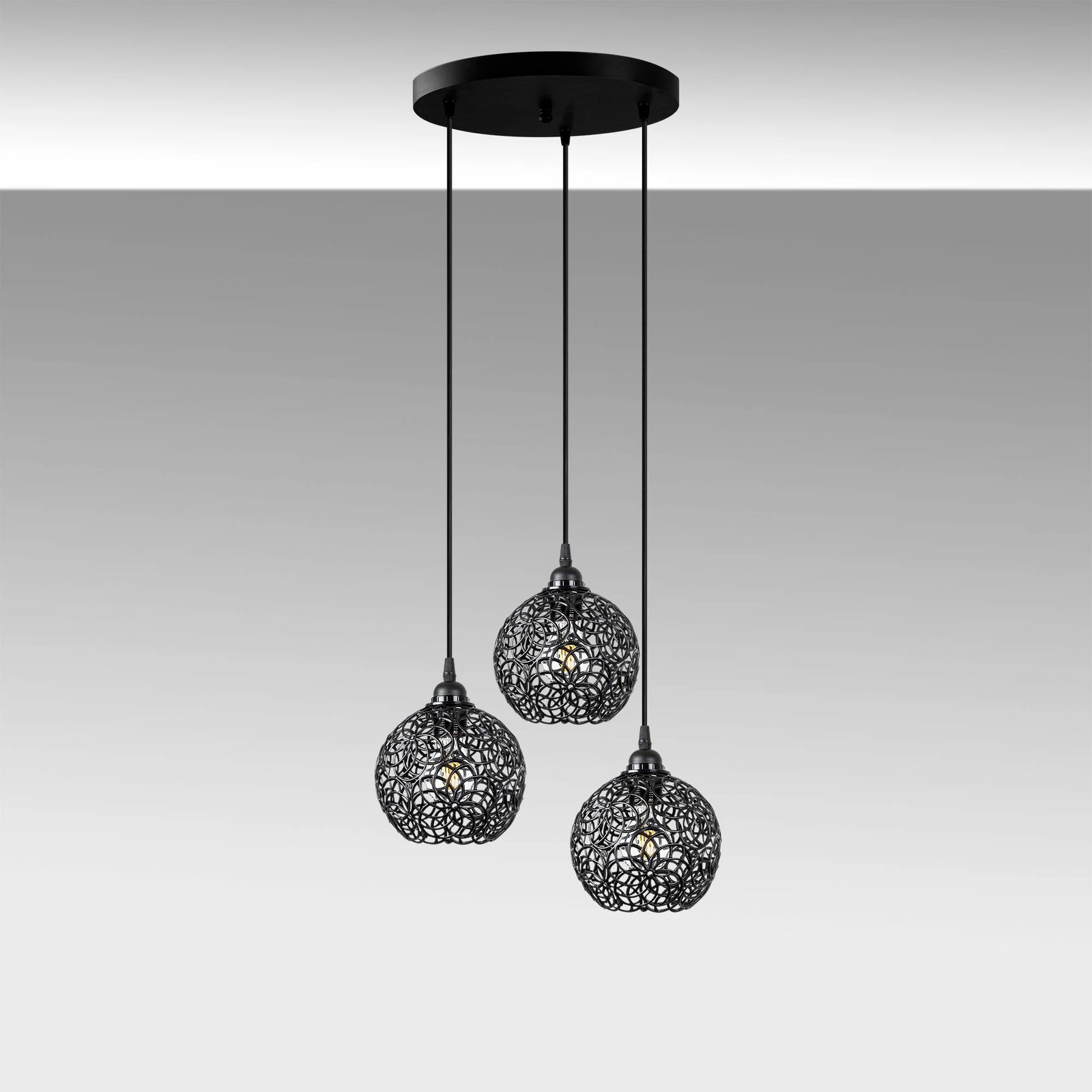 Llambë tavani Opviq Hay, metal i zi, 40x40x113 cm