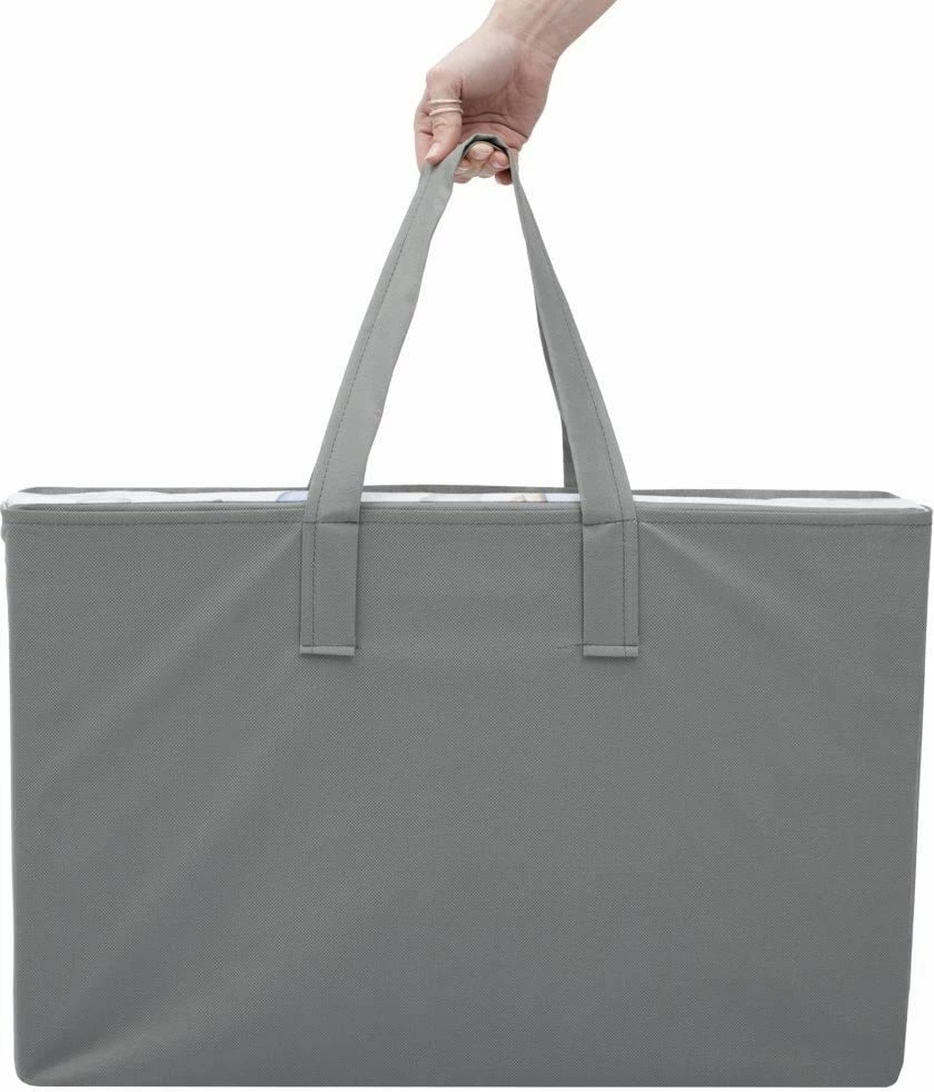 Dyshek palosës për krevat bebe, New Baby, Standard, 120x60x5 cm, shkumë poliuretani, mbulesë pambuku, me çantë transporti, rozë