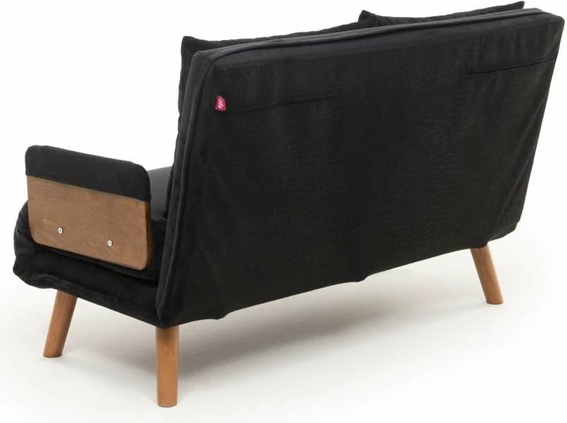 Divan-krevat dy ulëshe Atelier del Sofa Cosmo, ngjyrë e zezë