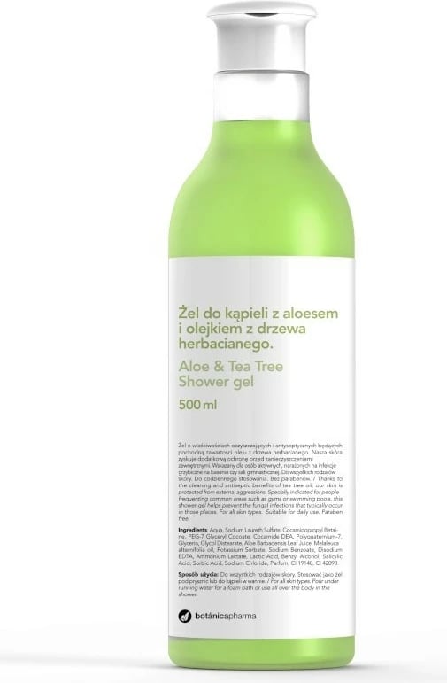 Xhel dushi për femra Botanicapharma Aloe & Tea Tree, 500ml Xhel dushi për femra Botanicapharma Aloe & Tea Tree, 500ml