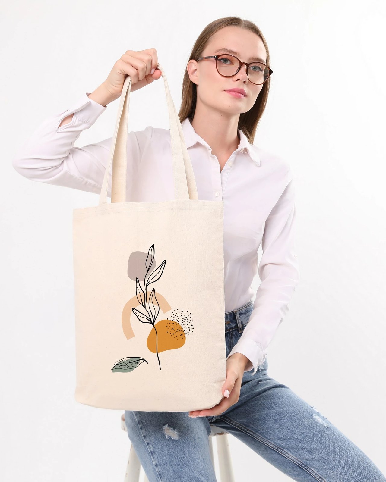 Çantë tote Zoozie Bags, krem, 1120