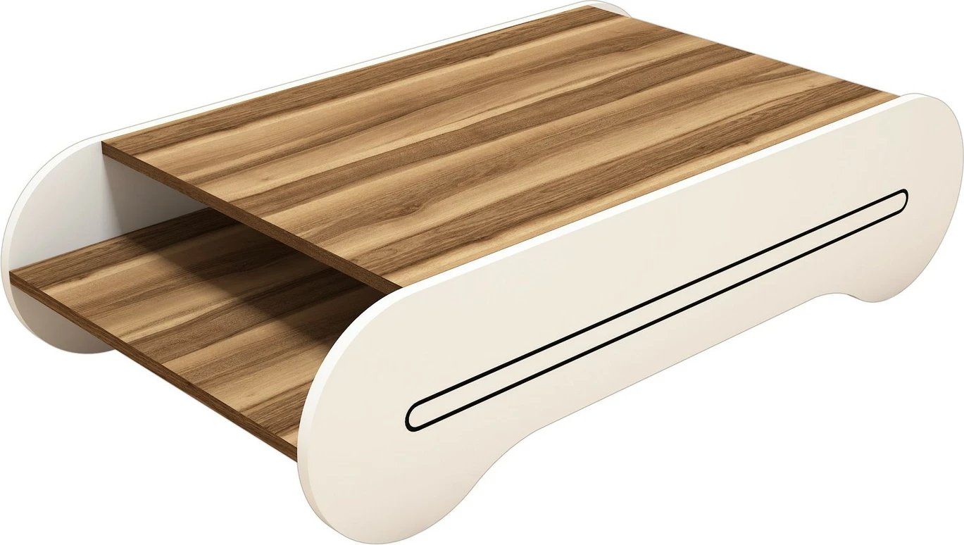 Tavolinë për kafe Hanah Home, ngjyrë arrë dhe e bardhë