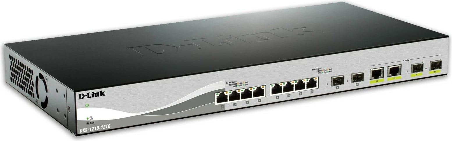 Switch D-Link DXS-1210-12TC/E, 12 porta, 4x SFP+, 10G, i zi