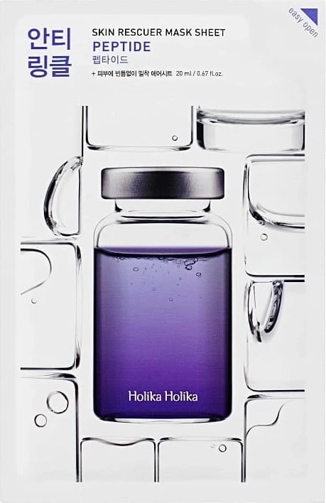 Maskë për fytyrë për femra HOLIKA HOLIKA Skin Rescuer Mask Sheet Peptide Anti-Wrinkle, 1 copë